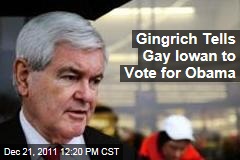 Newt Gingrich Tells Gay Iowa Man Scott Arnold to Vote for Barack Obama