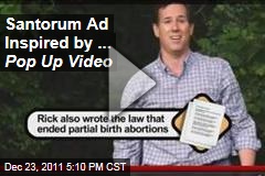Rick Santorum Ad Inspired by VH1's 'Pop Up Video'