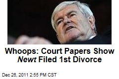Newt Gingrich Filed for First Divorce, Court Records Show