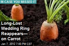 Long-Lost Wedding Ring Reappears&mdash; on Carrot