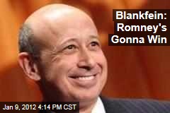 Goldman Sachs CEO Lloyd Blankfein Predicts Mitt Romney Will Win Republican Nomination