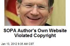 SOPA Author&#39;s Own Website Violated Copyright