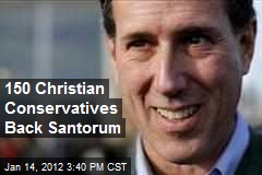 150 Christian Conservatives Back Santorum