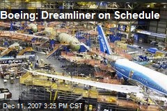 Boeing: Dreamliner on Schedule