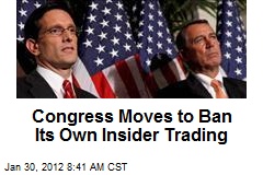 Congress Moves to Ban Its Own Insider Trading