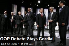 GOP Debate Stays Cordial