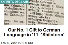 Our No. 1 Gift to German Language in &#39;11: &#39;Shitstorm&#39;
