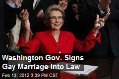 Washington Gov. Signs Gay Marriage Into Law