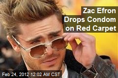 Zac Efron Drops Condom on Red Carpet