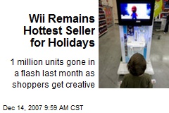Wii Remains Hottest Seller for Holidays
