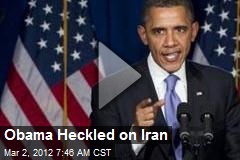 Obama Heckled on Iran