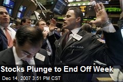 Stocks Plunge to End Off Week