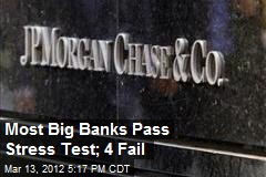 Most Big Banks Pass Stress Test