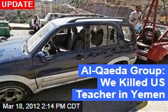 Yemen Gunmen Kill US Teacher