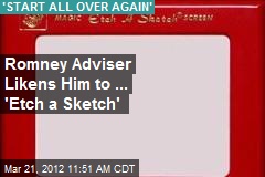 Romney Adviser Likens Him to ... &#39;Etch a Sketch&#39;
