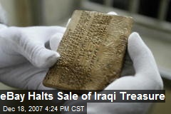 eBay Halts Sale of Iraqi Treasure