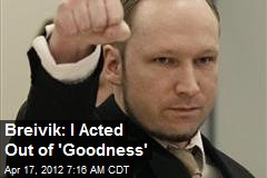 Breivik: I Acted Out of &#39;Goodness&#39;