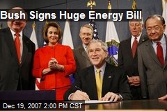 Bush Signs Huge Energy Bill