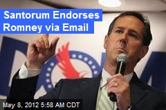Santorum Endorses Romney