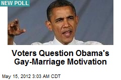 Poll: Voters Skeptical About Obama&#39;s Gay Marriage Stand