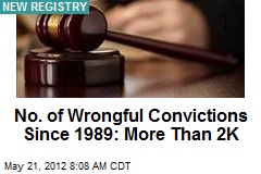 No. of Wrongful Convictions Since 1989: More Than 2K