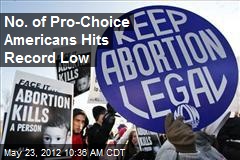No. of Pro-Choice Americans Hits Record Low