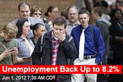 Unemployment Back Up to 8.2%