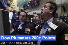 Dow Plummets 200+ Points