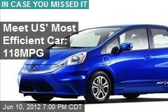 Meet US&#39; Most Efficient Car: 118MPG