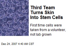 Third Team Turns Skin Into Stem Cells