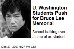 U. Washington Students Push for Bruce Lee Memorial