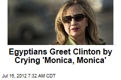 Egyptians Hurl Tomatoes at Clinton Motorcade