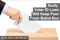 Study: Voter ID Laws Will Keep Poor From Ballot Box