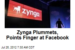 Zynga Plummets, Points Finger at Facebook