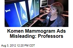 Komen Mammogram Ads Misleading: Professors
