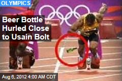 Beer Bottle Hurled Close to Bolt