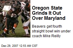Oregon State Grinds It Out Over Maryland