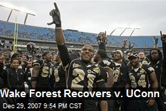 Wake Forest Recovers v. UConn