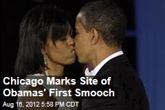 Chicago Marks Site of Obamas&#39; First Smooch