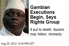 Gambian Executions Begin, Says Rights Group