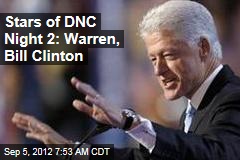 Stars of DNC Night 2: Warren, Bill Clinton