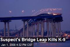 Suspect's Bridge Leap Kills K-9