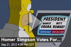Homer Simpson Votes for ...