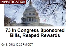 73 in Congress Sponsored Bills, Reaped Rewards
