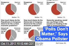&#39;Polls Don&#39;t Matter,&#39; Says Obama Pollster