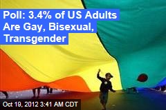 Poll: 3.4% of US Adults Are Gay, Bisexual, Transgender