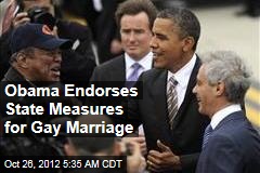 Obama Endorses State Measures for Gay Marriage