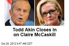 Todd Akin Closes In on Claire McCaskill