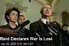 Reid Declares War Is Lost