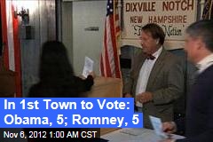 Obama, Romney Tie in First Town to Vote